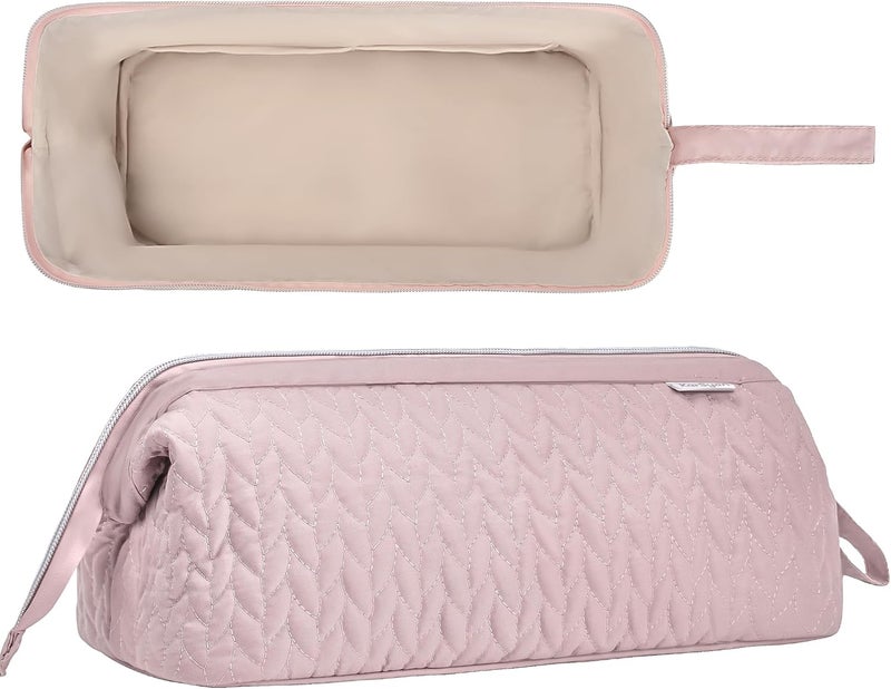 KarSyon Shark Flex Style Case for Dyson Airwrap Hair Dryer Brush Revlon Hair Tools Travel Bag Carrying Case Flat Curling Iron Organizer (Pink) - Image 3